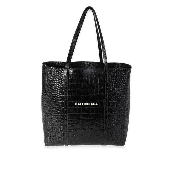 Balenciaga Handbags - Balenciaga Crocodile-Embossed Leather Small Everyday Tote